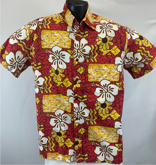 Red and Gold Hawaiian Shirt